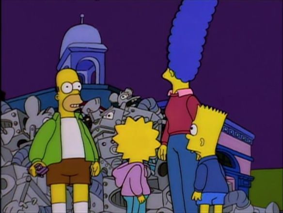 Homer Simpson, killer of robots.